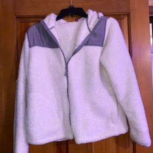 Adorable soft fluffy zip up